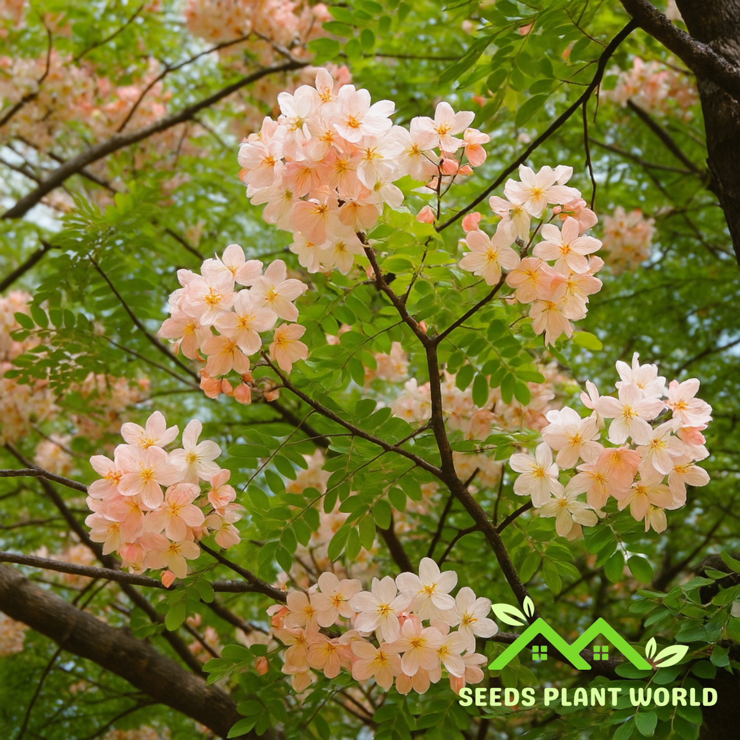 5 Cassia Grandis Seeds – Rare Pink Shower Tree with Light Pink Blossoms