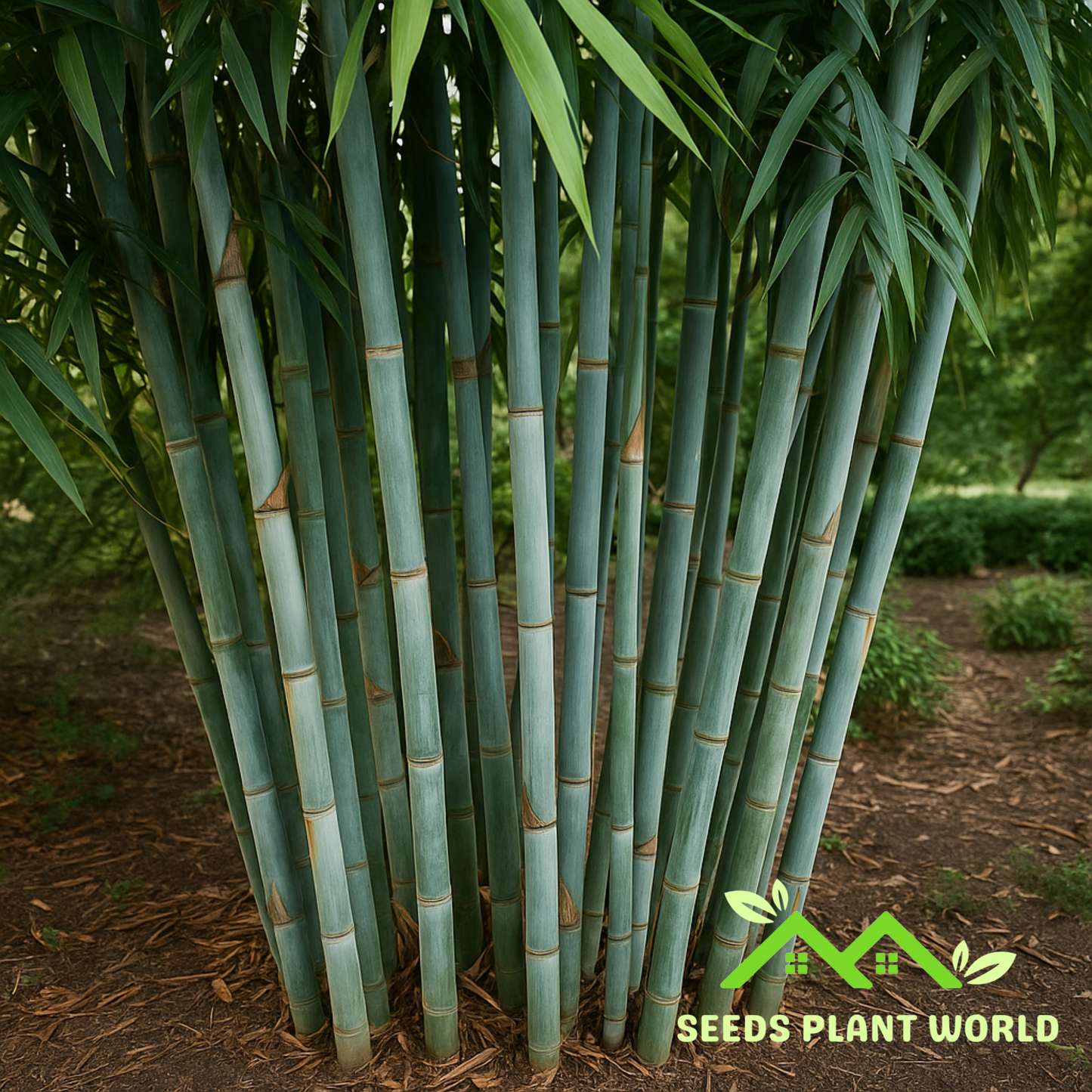 50 Blue Bamboo Privacy Plant Garden Clumping Exotic Shade Perennial Seeds