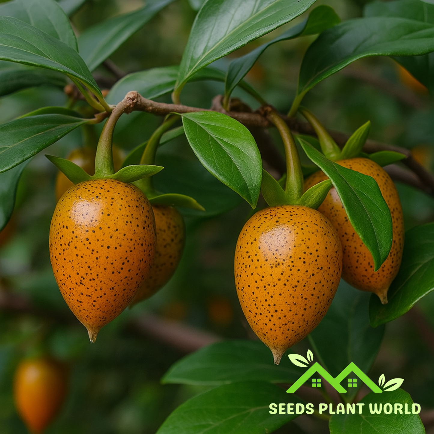 5 Diospyros Rhombifolia Princess Persimmon Fruit Seeds For Planting