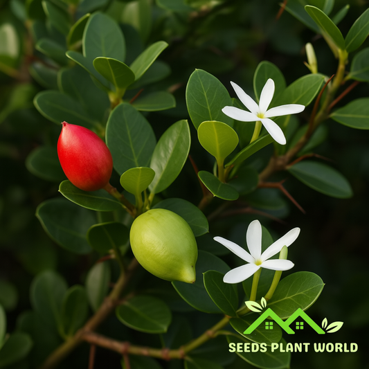5 Carissa Grandiflora Seeds – Exotic Natal Plum Fruit & Hedge Plant