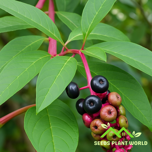 5 Phytolacca Americana Seeds – Native Pokeweed Plant for Wildlife Gardens