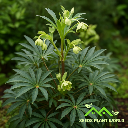 5 Helleborus Foetidus Seeds – Rare Evergreen Stinking Hellebore Flowers