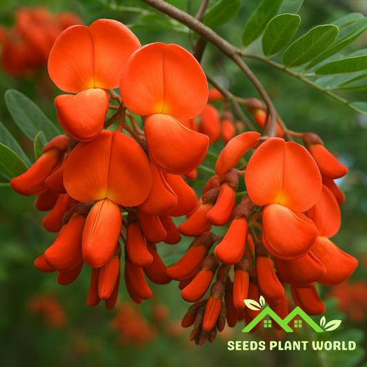 5 Sesbania Punicea Red Wisteria Red Seeds For Planting
