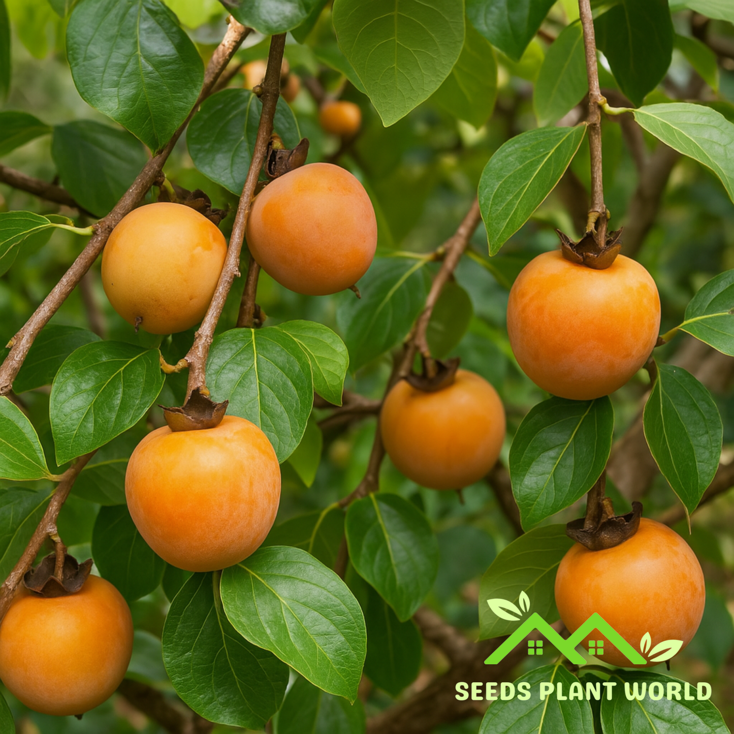 5 Diospyros Virginiana Seeds – American Persimmon Fruit Tree Seeds