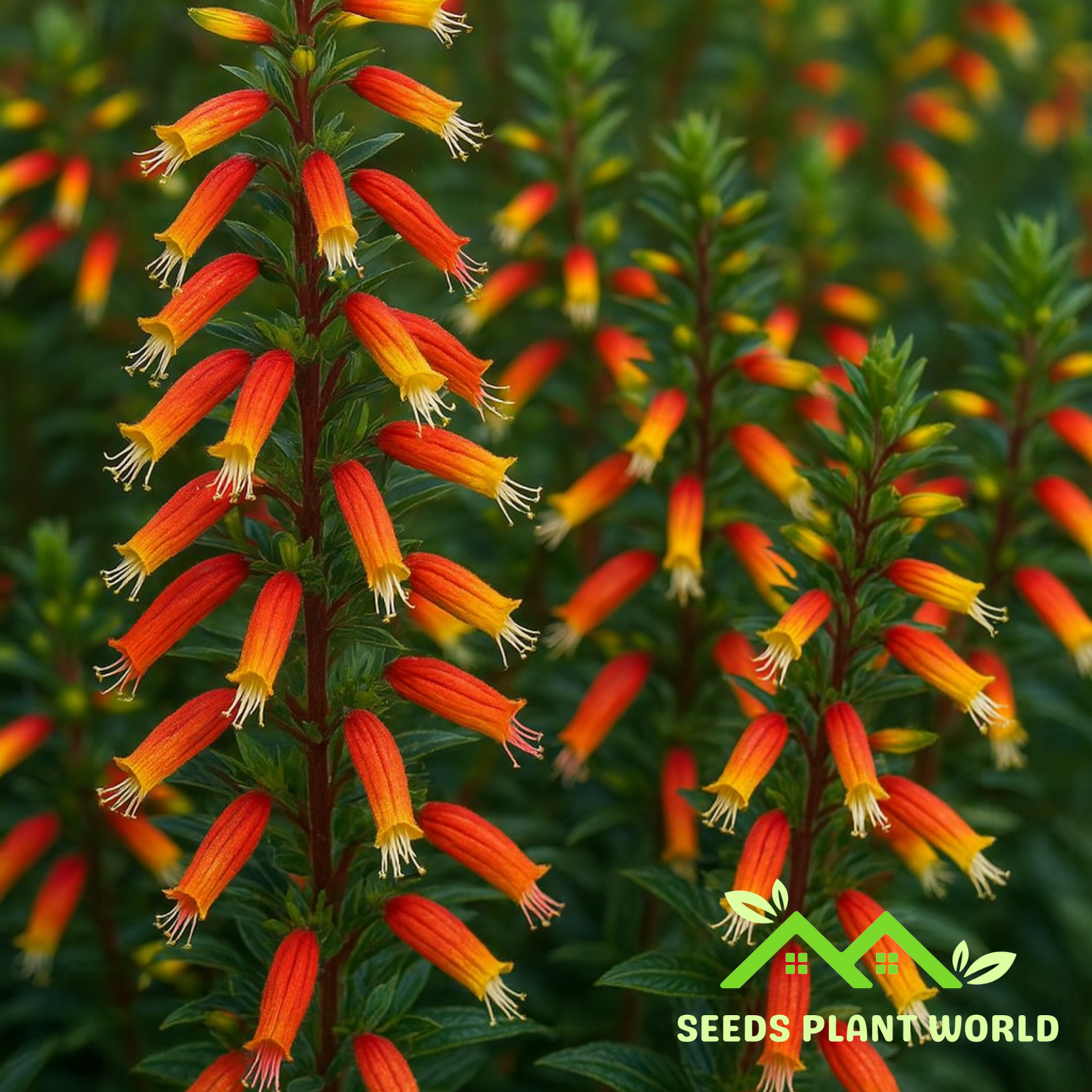 5 Candy Corn Plant Seeds – Cuphea Micropetala Perennial Flower Seeds