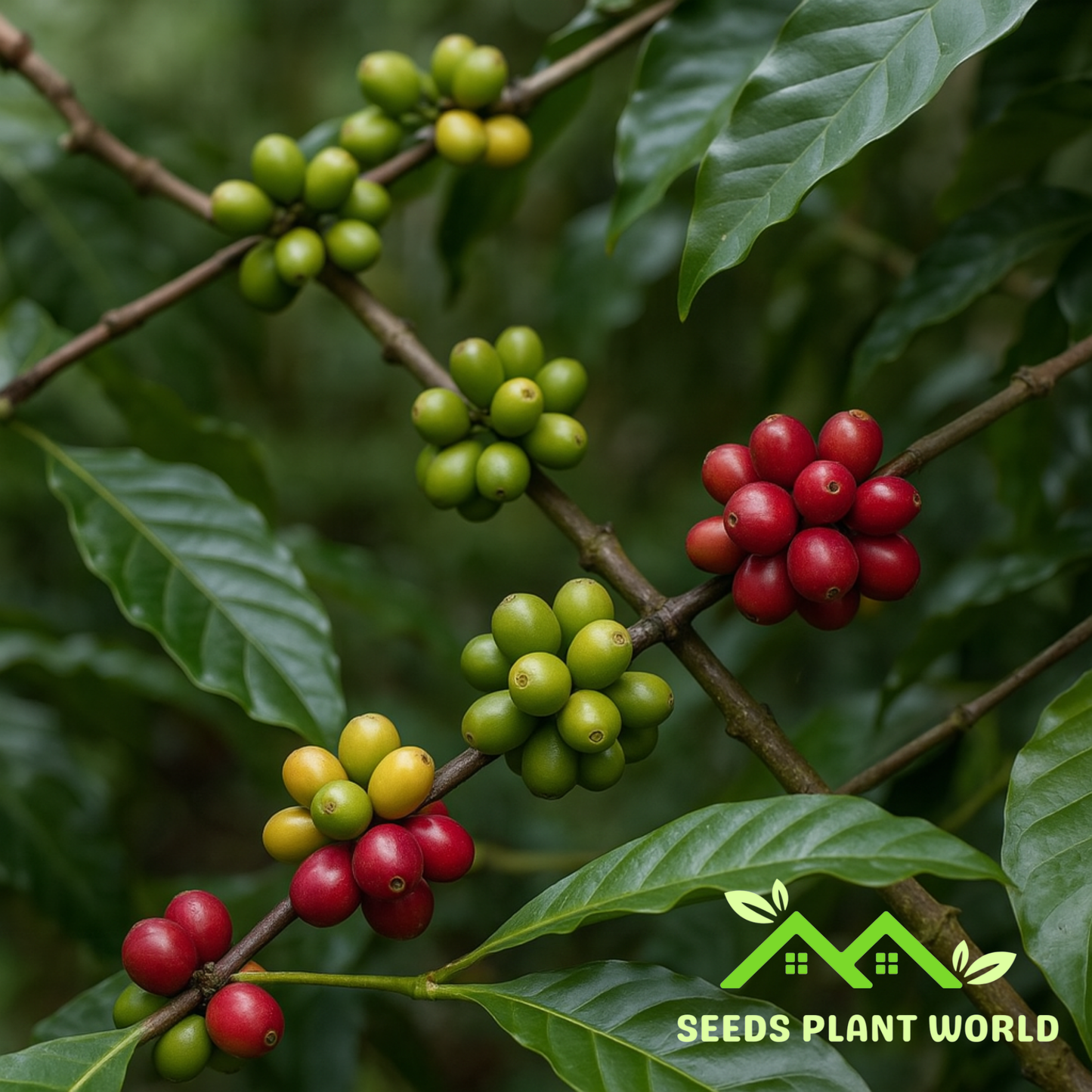 5 Coffea Benghalensis Seeds – Rare Bengal Coffee Fruit Plant for Tropical Gardens
