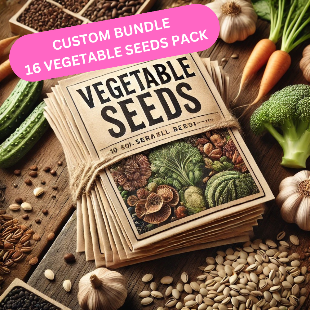 Bundle of 16 Custom Vegetable Seed Packs – Pick Any 16 Vegetable Seeds Pack!