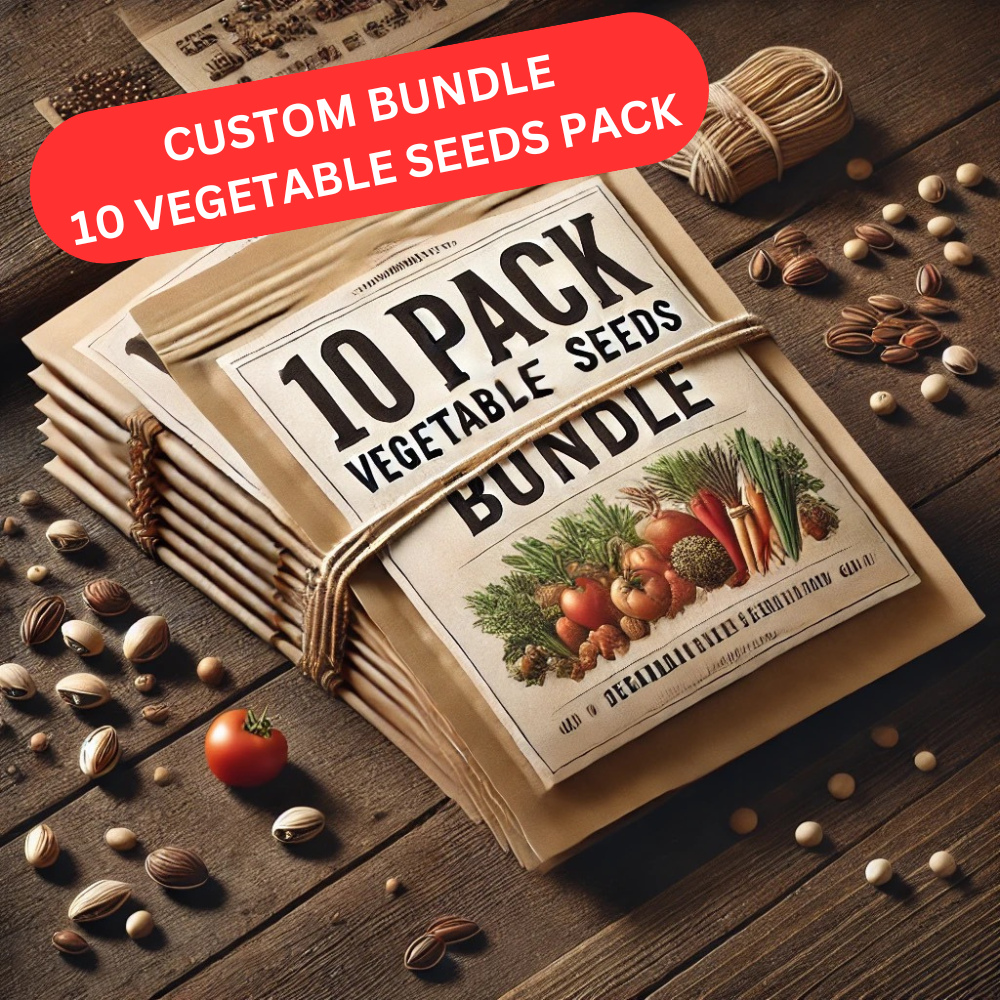 Bundle of 10 Custom Vegetable Seed Packs – Pick Any 10 Vegetable Seeds Pack!